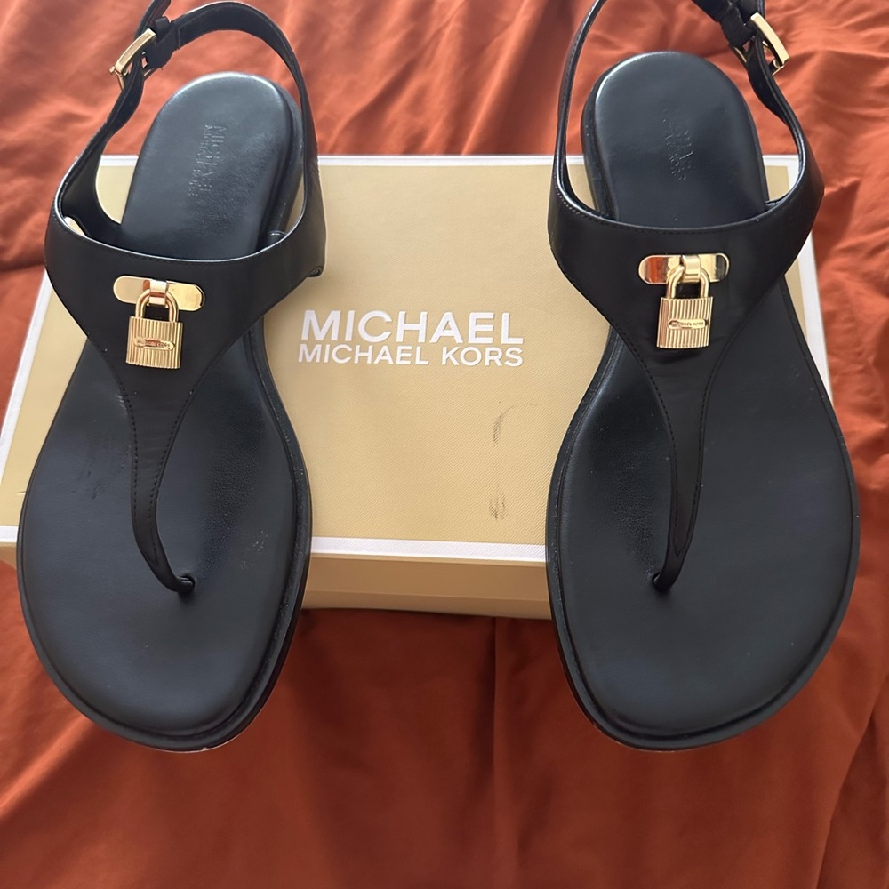 Black Michael Kors sandals worn 1 time